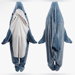 Blue Shark Blanket Super Soft Flannel Wearable Shark Onesie